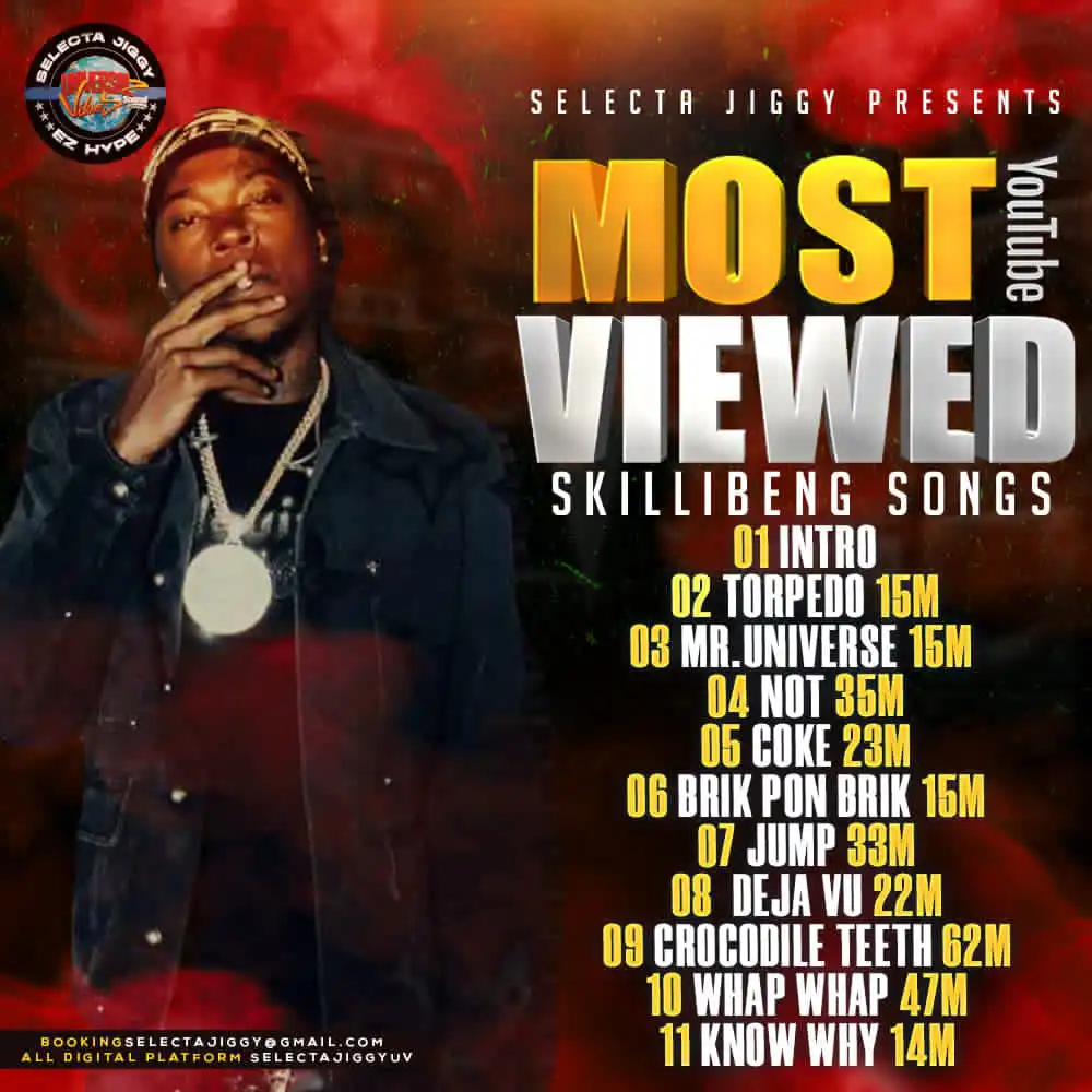 Selecta Jiggy - Most Youtube Viewed, Skillibeng (Mix 2025)